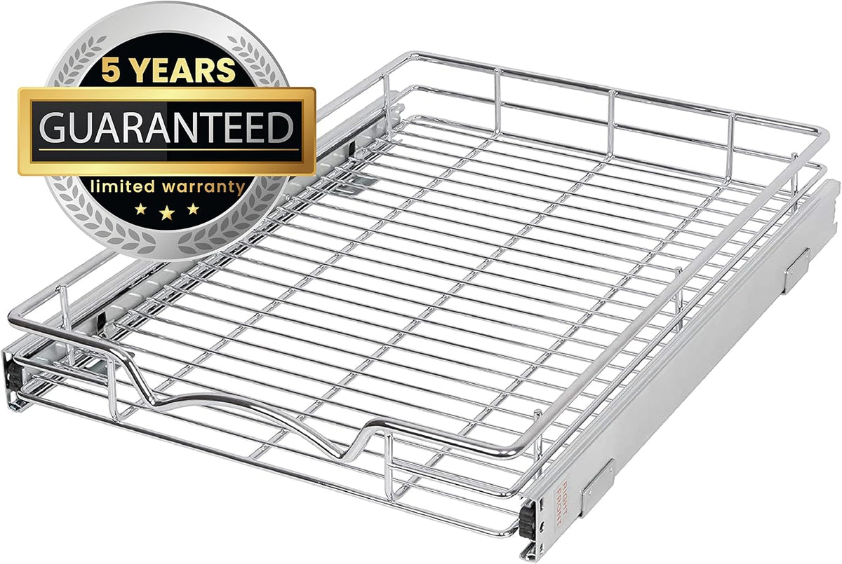 Chrome Heavy Duty Pull Out Drawer Cabinet Organizer A13067