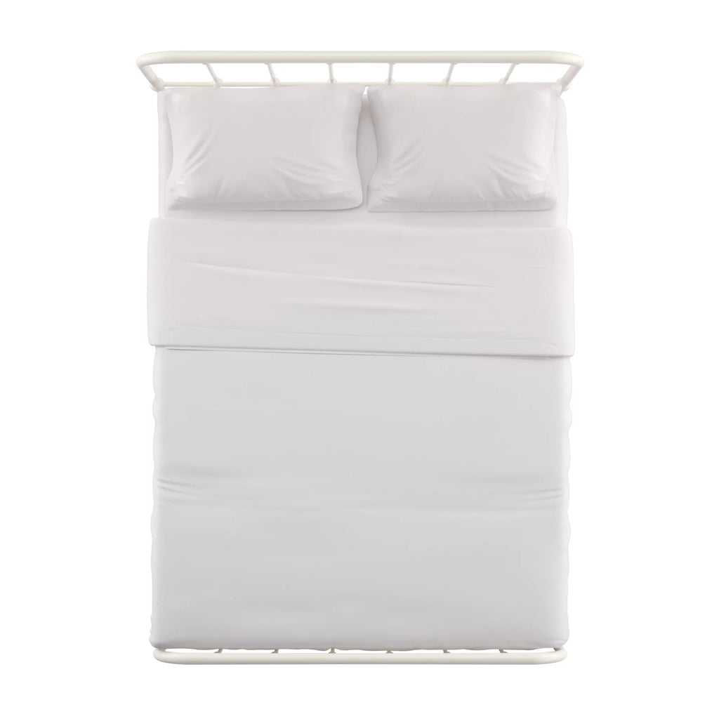 White Metal Platform Full Bed N3190