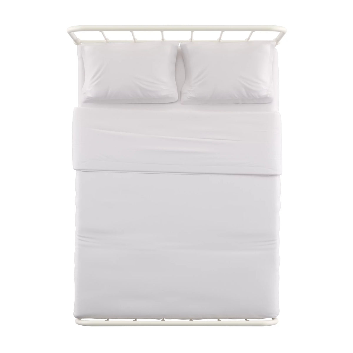 White Metal Platform Full Bed N3190