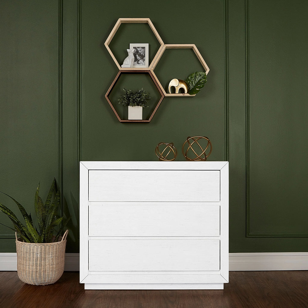 3 Drawer Chest Weathered White R397269