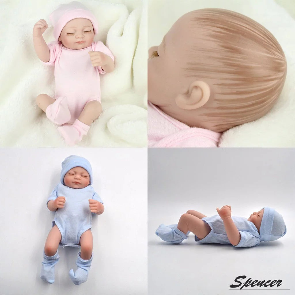 11" Lifelike Silicone Vinyl Newborn Baby Doll J733106