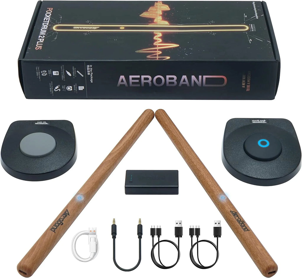 Electric Air Drum Set with Drumsticks and Pedals X6784