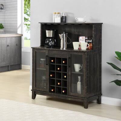 Charcoal Home Bar Cabinet L95926
