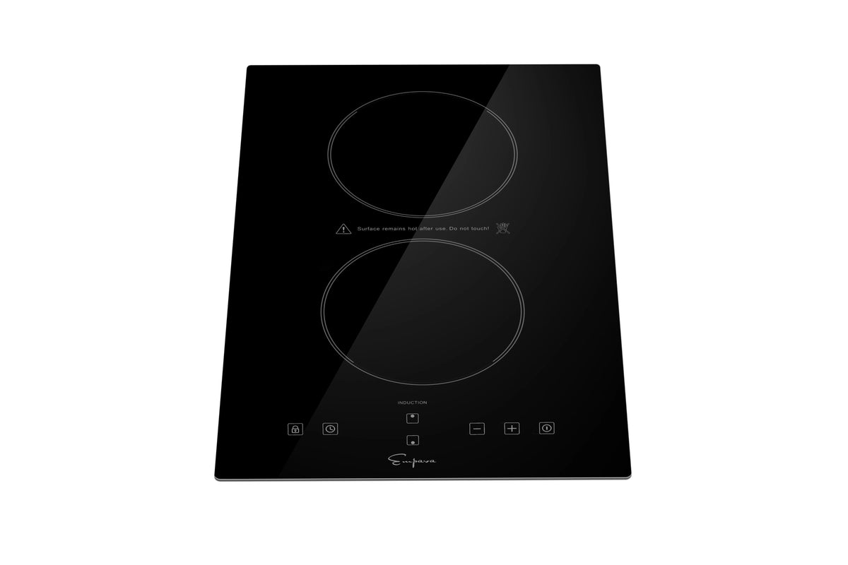 2 Burners Induction Cooktop Black Vitro Ceramic Glass P2967