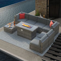 8 Pcs Patio Furniture Set with Fire Pit Table V6345