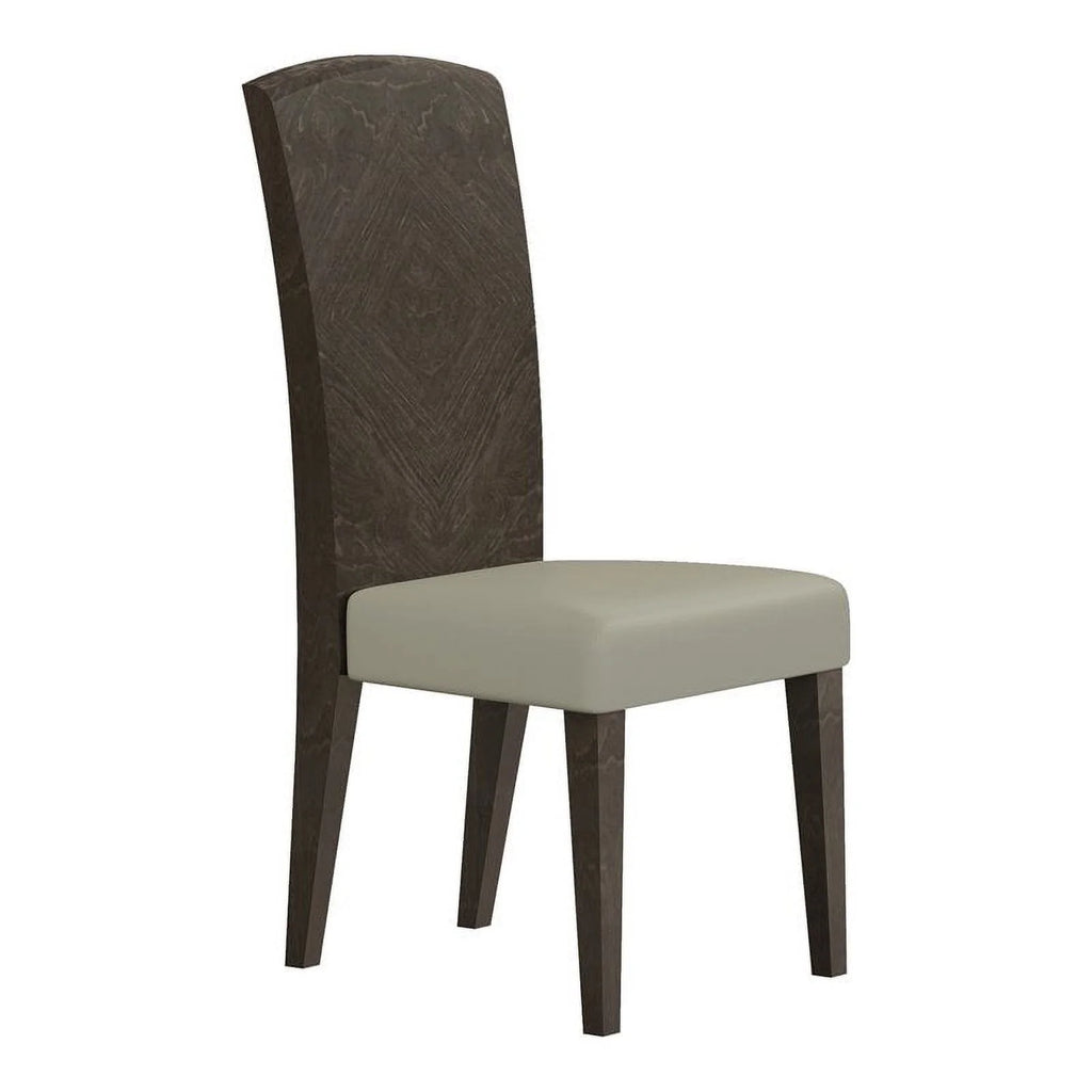 43.5" High Gloss Gray Lacquer Wood Dining Chair P596004