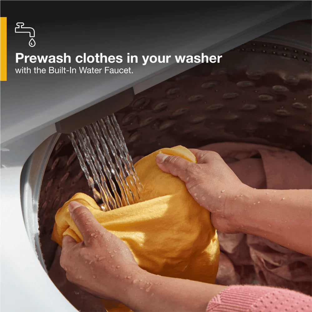 4.6 Cu. Ft. White Top Load Washer with Built-In Faucet J7678