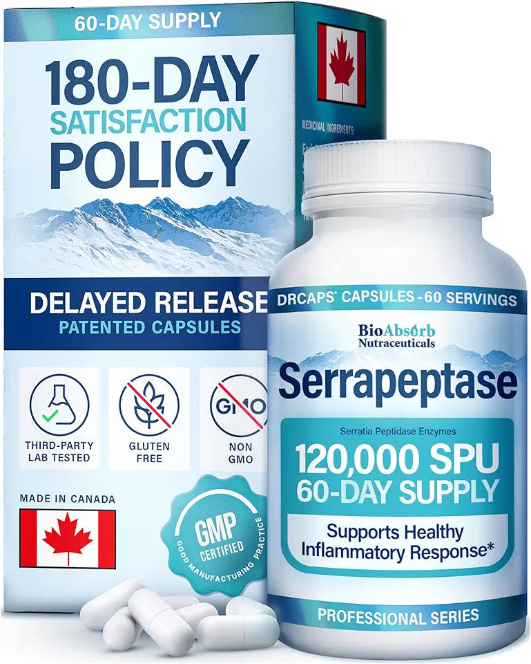 Serrapeptase Supplement 120000 SPU Delayed Release W29566