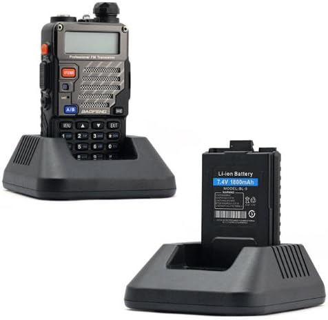 Black Handheld Two Way Radio with Earpiece I349132