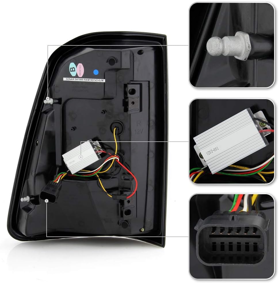 Black Full LED Tail Lights Left+Right R53003