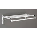 Satin Aluminum Coat Rack with 1 Shelf, 48 in W Z494278