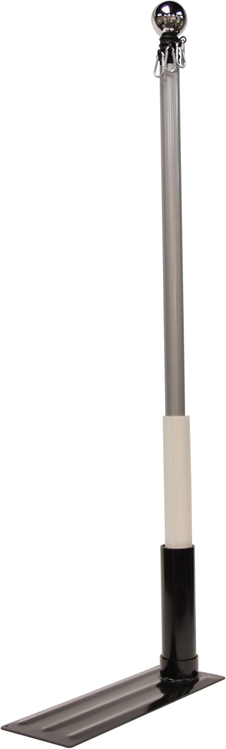 16’ Portable Telescoping Fiberglass Flagpole with Flag Holder and US Flag J629496