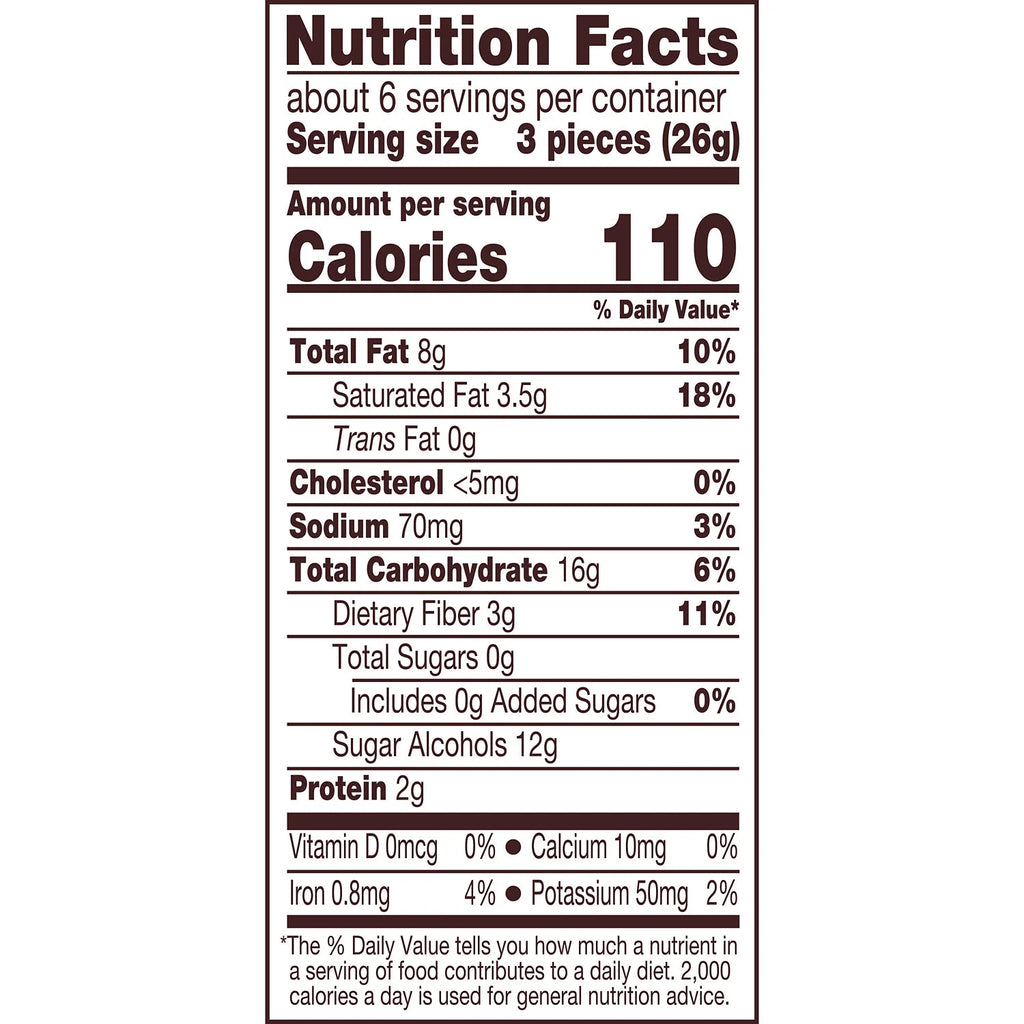 Zero Sugar Peanut Butter Cups Candy, Bag 5.1 oz K478