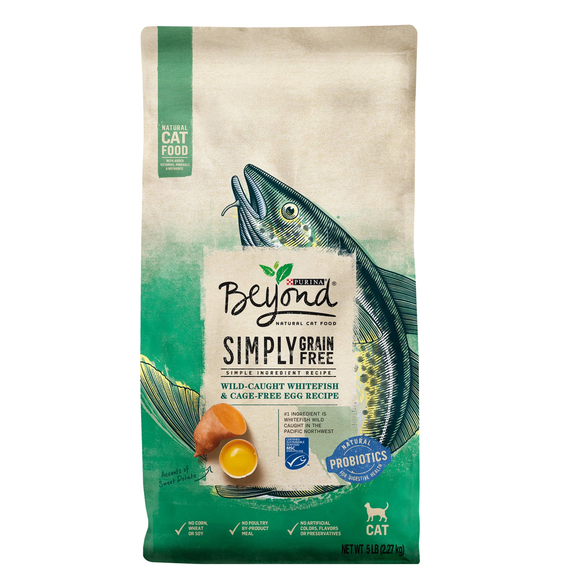 Grain Free Dry Cat Food, Whitefish & Egg Recipe, 5 lb. Bag X648955