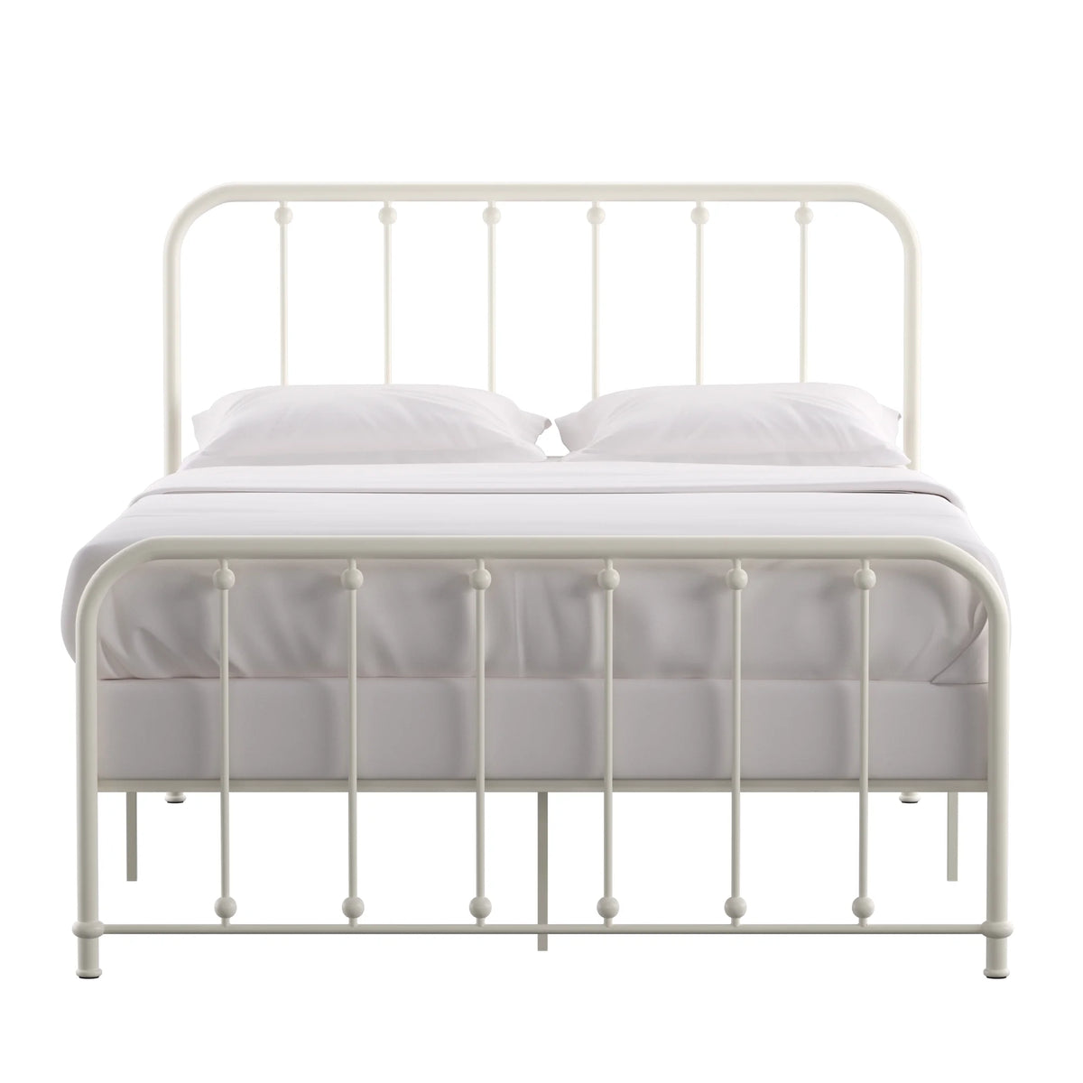 White Metal Platform Full Bed N3190