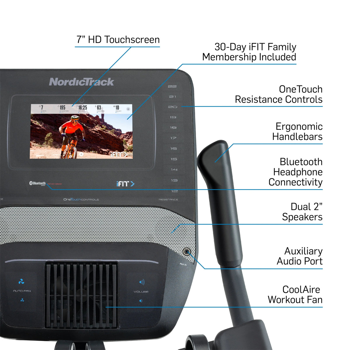 Exercise Bike with HD Touchscreen Z1034