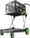 Collapsible Folding Trolley Cart with Storage Crate J215525