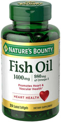 Fish Oil with Omega-3 Coated Softgels; 1400 mg; 39 Count V19896