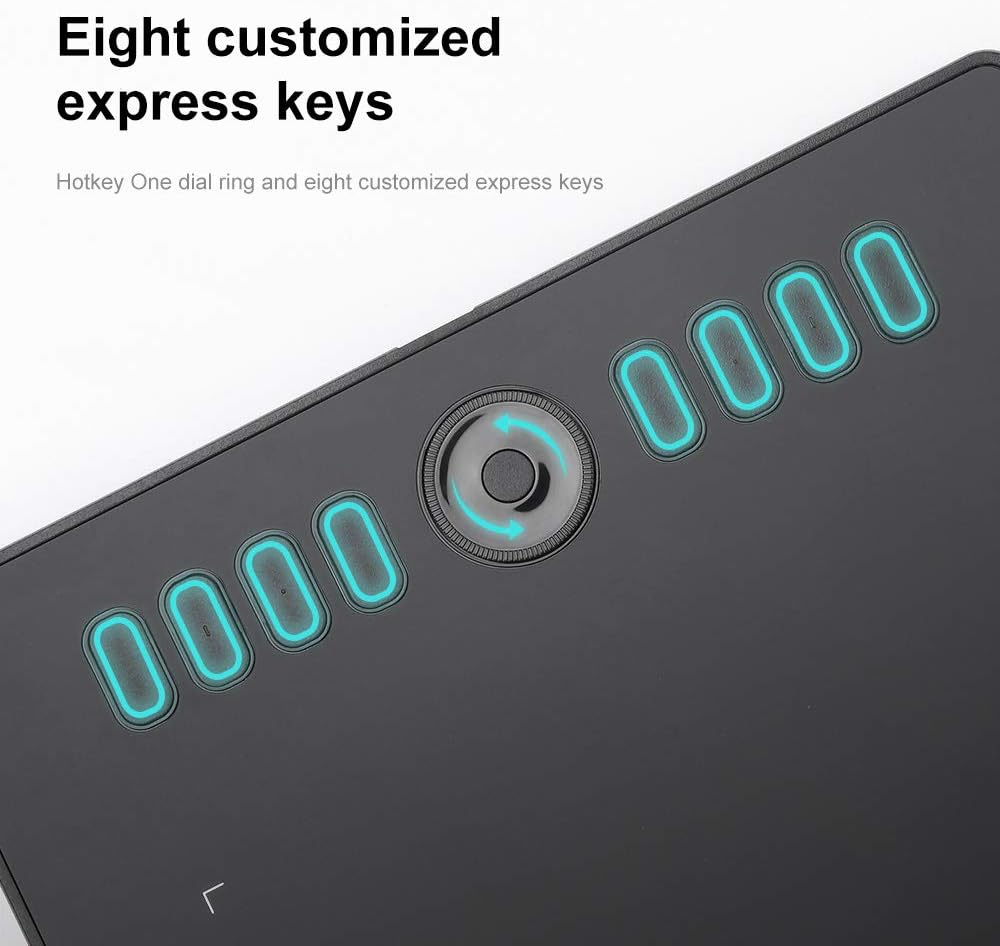 8192 Levels Battery-Free Stylus Graphics Drawing Tablet with 8 Express Keys L2683