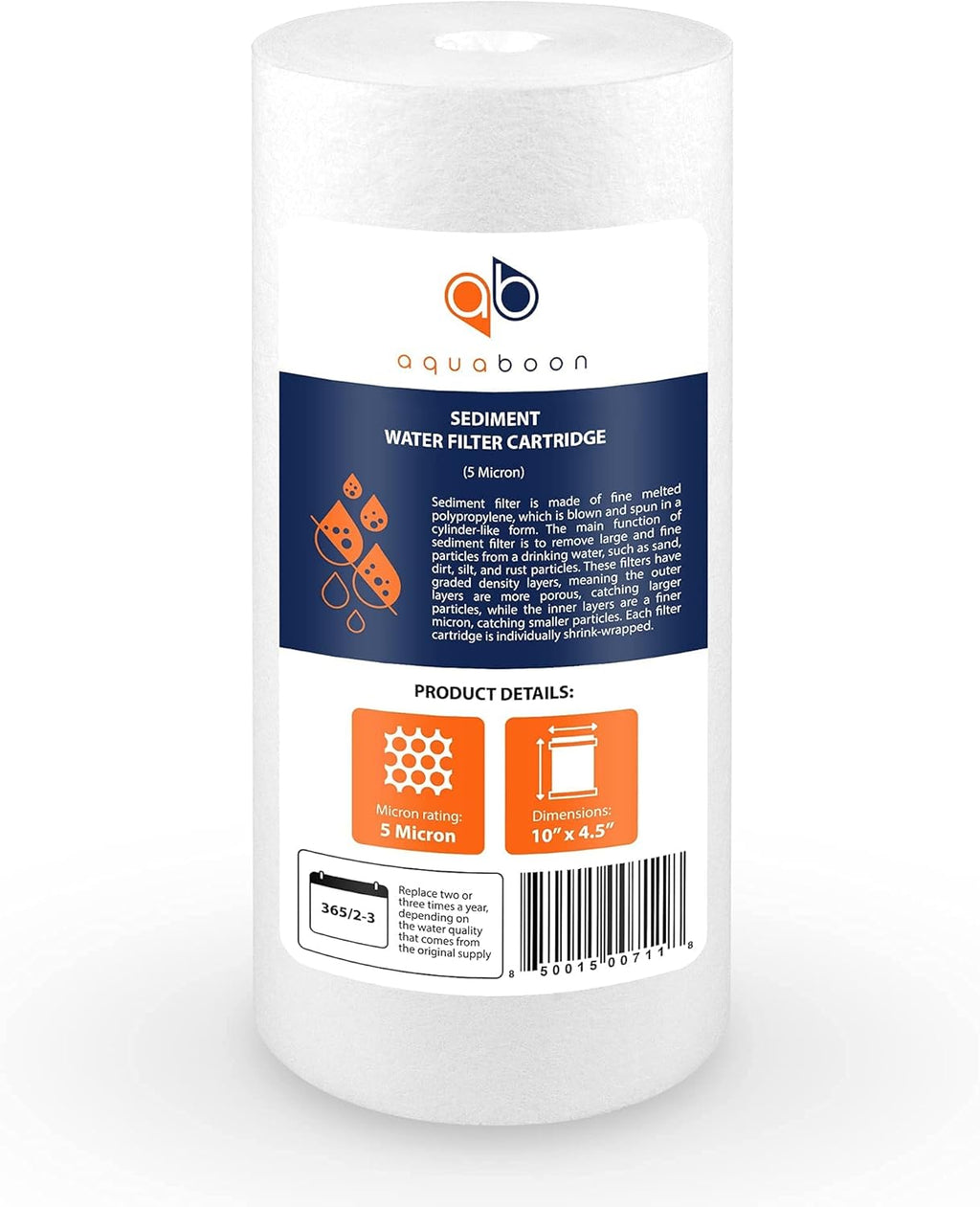 5 Micron 10 x 4.5 CTO Carbon Block & Sediment Replacement Filter Cartridges Set 8 pack X673