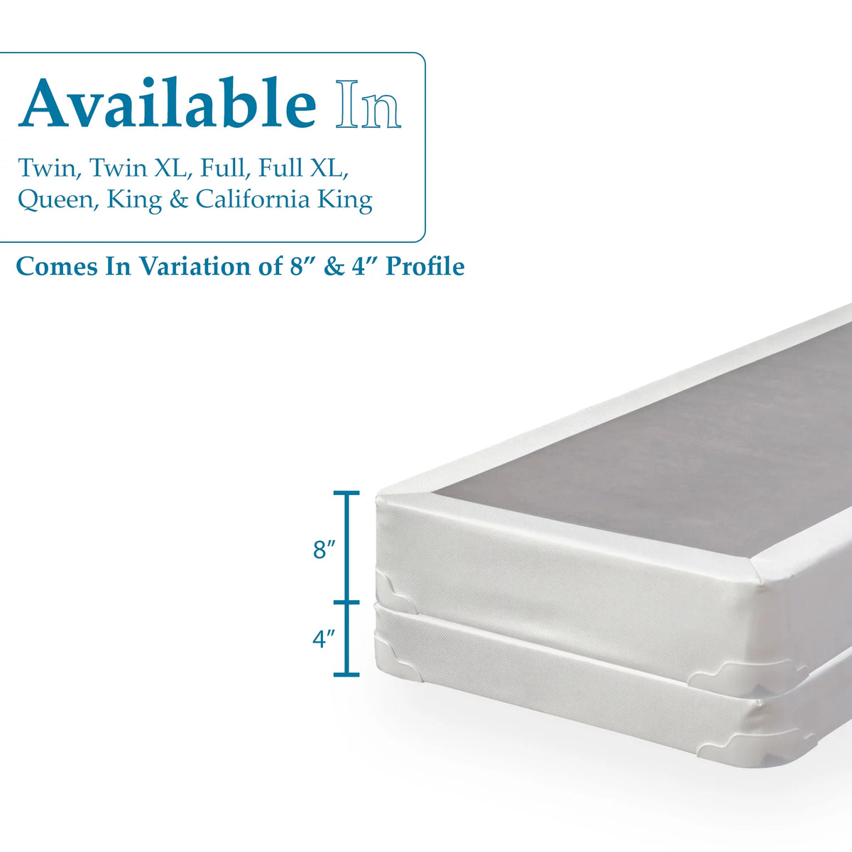 4” Split Fully Assembled Box Spring for Mattress, Full S18086