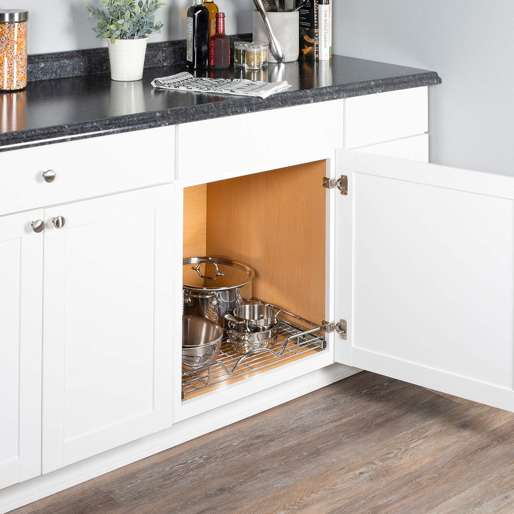 Chrome Heavy Duty Pull Out Drawer Cabinet Organizer A13067