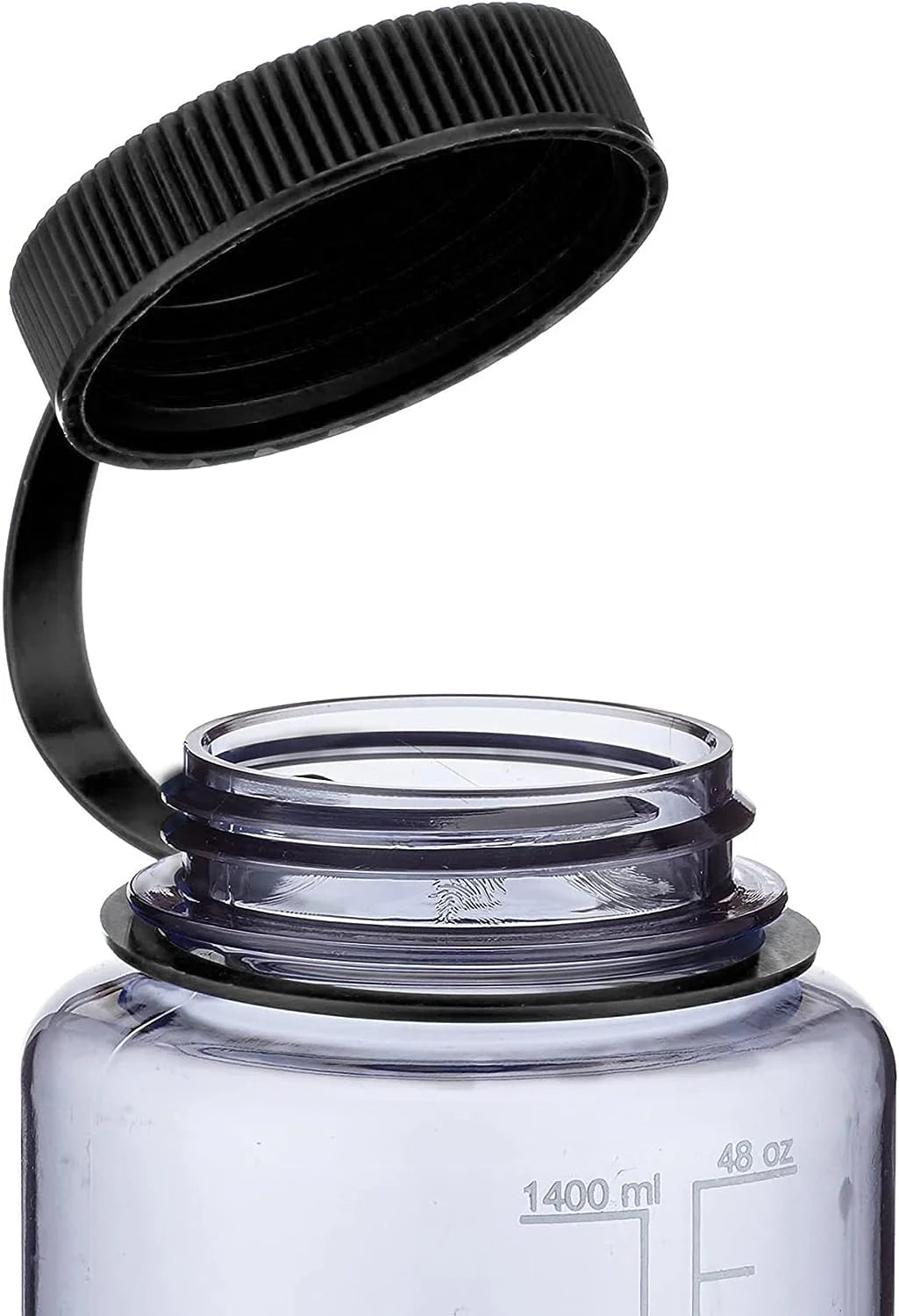 48 Oz Gray Tritan Wide Mouth Water Bottle with Black Lid Y9704