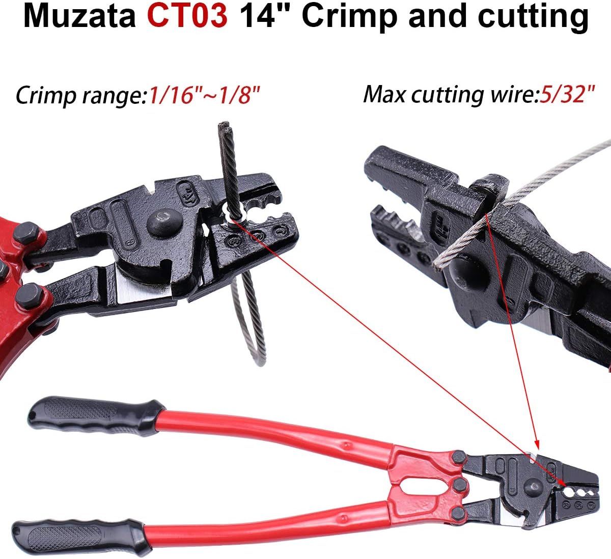 14 inch Wire Rope Crimping Tool Hand Swager N21056