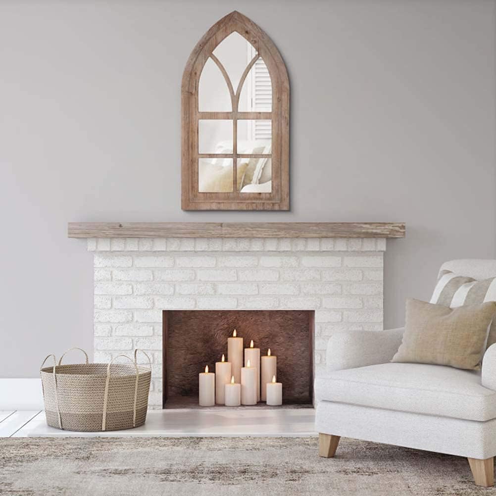 40 H Arched Windowpane Wall Mirror M764