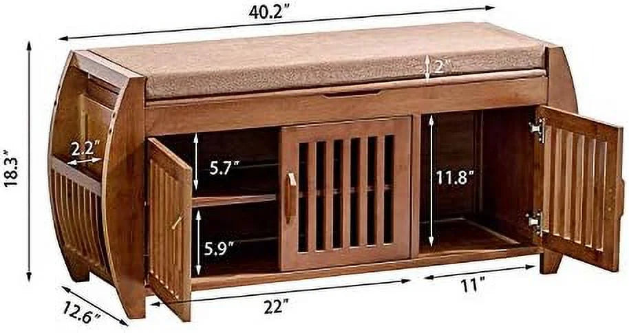 Shoe Bench with Detachable Cushion P3843