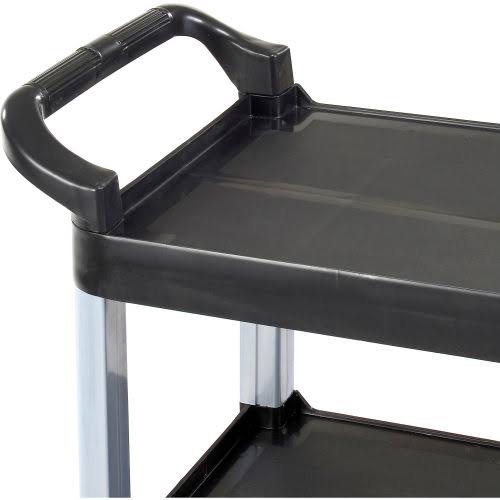 Black 3-Shelf Plastic Utility Cart R995