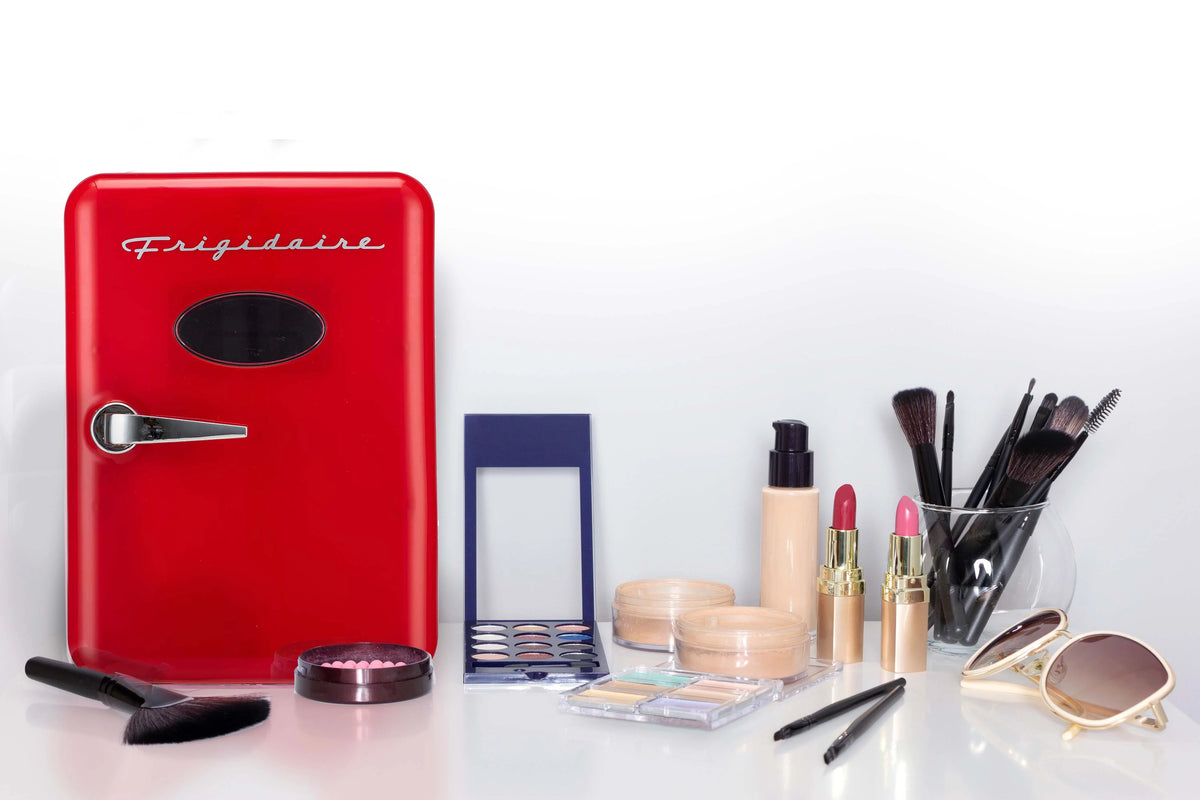 Portable Retro 6-Can Mini Cooler Red Q376