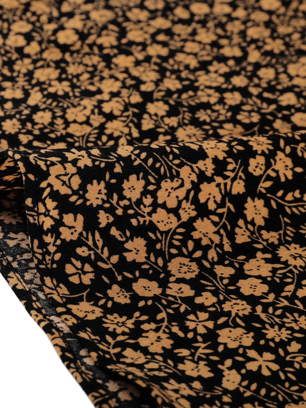 Elastic Waist A-Line Printed Midi Skirt B2544