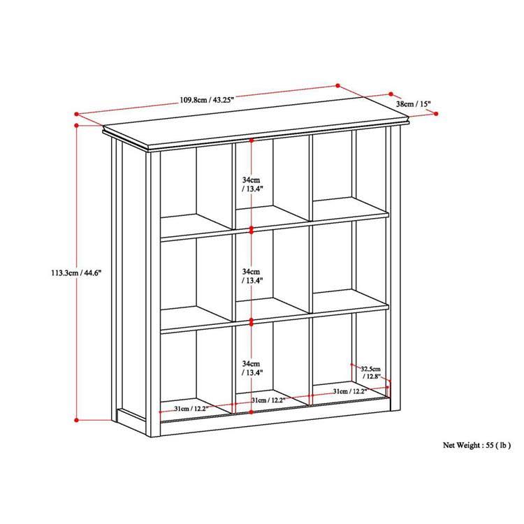 White 9 Cube Bookcase and Storage Unit F572596