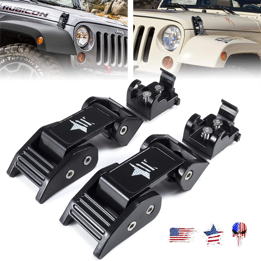 Hood Latches for Jeep Wrangler TJ 1997-2006 (Texture Black) C594329