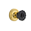 Double Dummy Crystal Black Glass Door Knob L8500