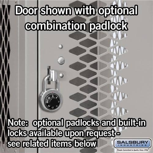 Blue Four Tier Vented Metal Locker C814308