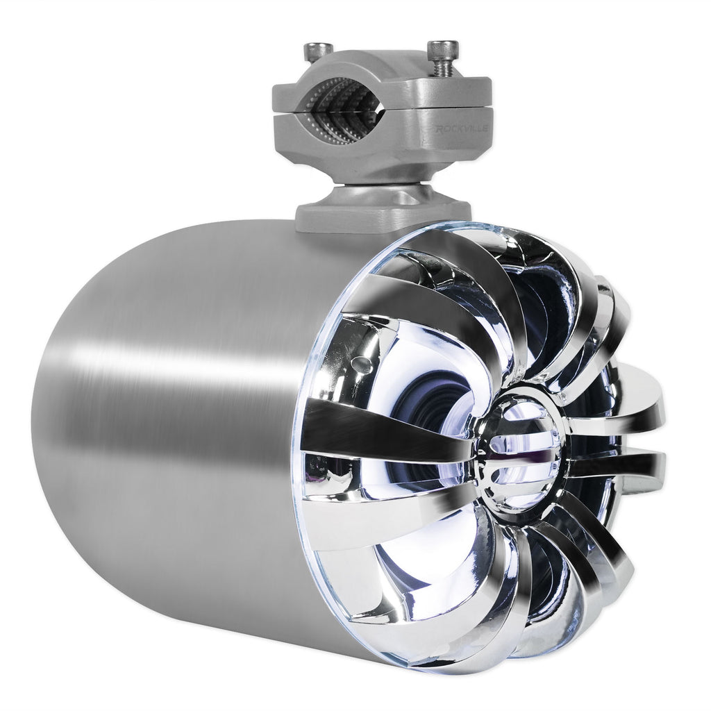 6.5" LED Swivel Marine Wakeboard Speakers with Amplifier and Amp Kit B9349