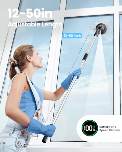 Cordless Electric Spin Scrubber with 7 Brush Heads G8210