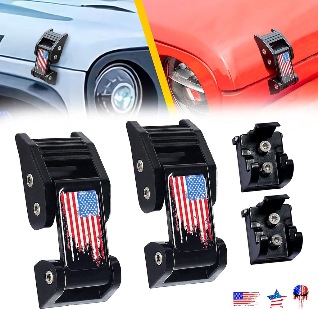 Hood Latches for Jeep Wrangler TJ 1997-2006 (Texture Black) C594329