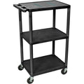 Black 3 Shelf AV Cart D714048