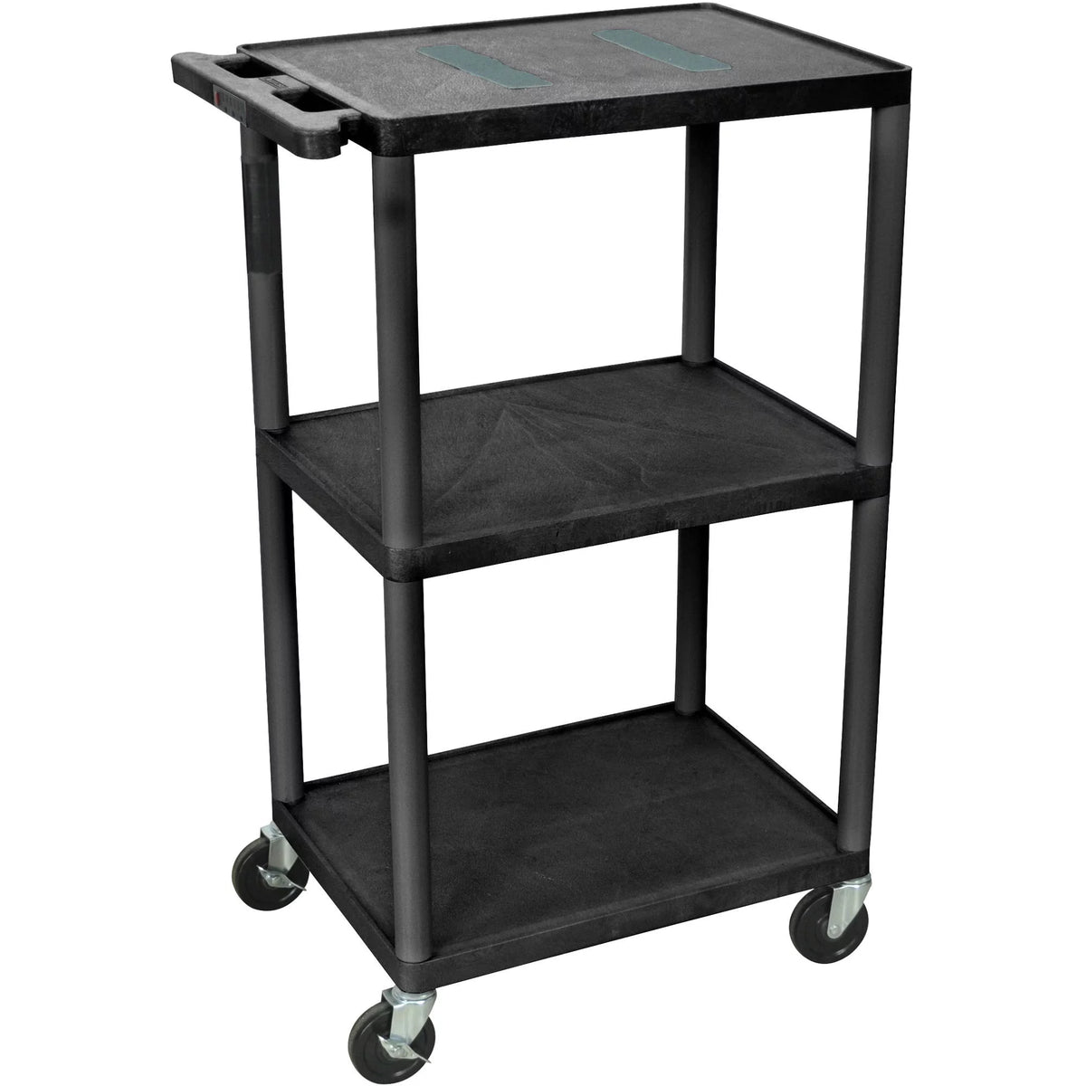 Black 3 Shelf AV Cart D714048