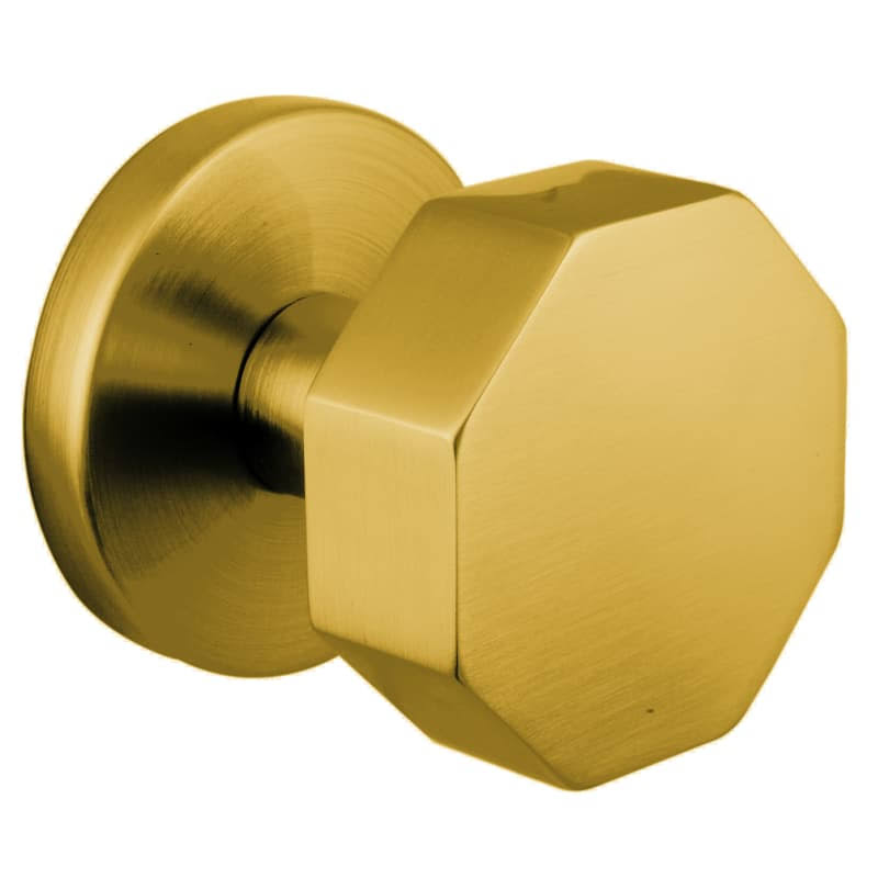 Octagon Knob Brass Passage Door Knobset R710
