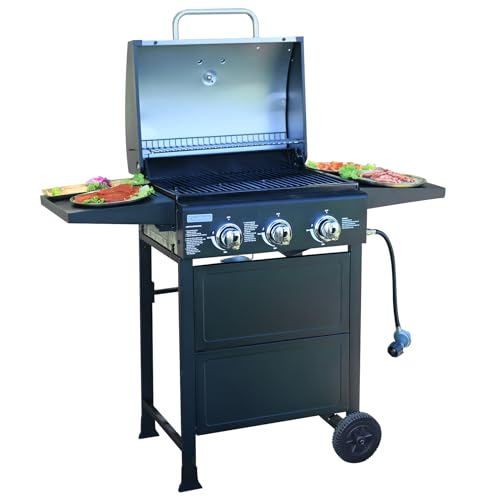 3 Burner Propane Gas Grill with Thermometer Z8988