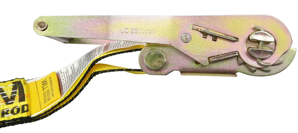 2" x 30' Ratchet Tie-Down Straps with Flat Hooks Yellow (4 Pack) F468534