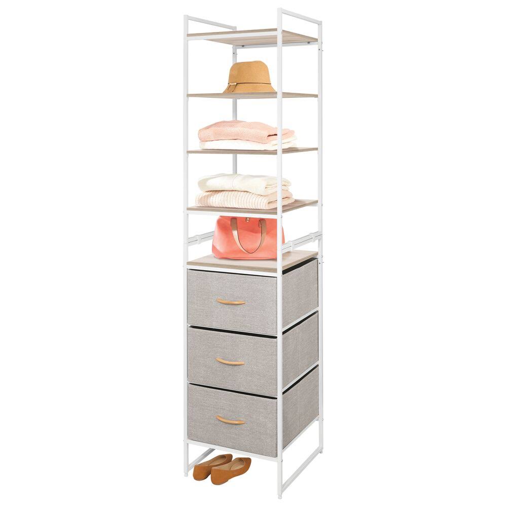 Natural Tall Vertical Fabric Dresser, 3-Drawer I912