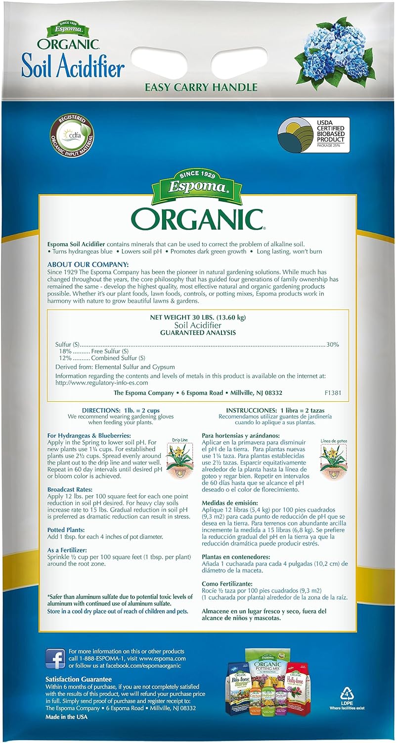 30 lb. Organic Soil Acidifier with Elemental Sulfur H456