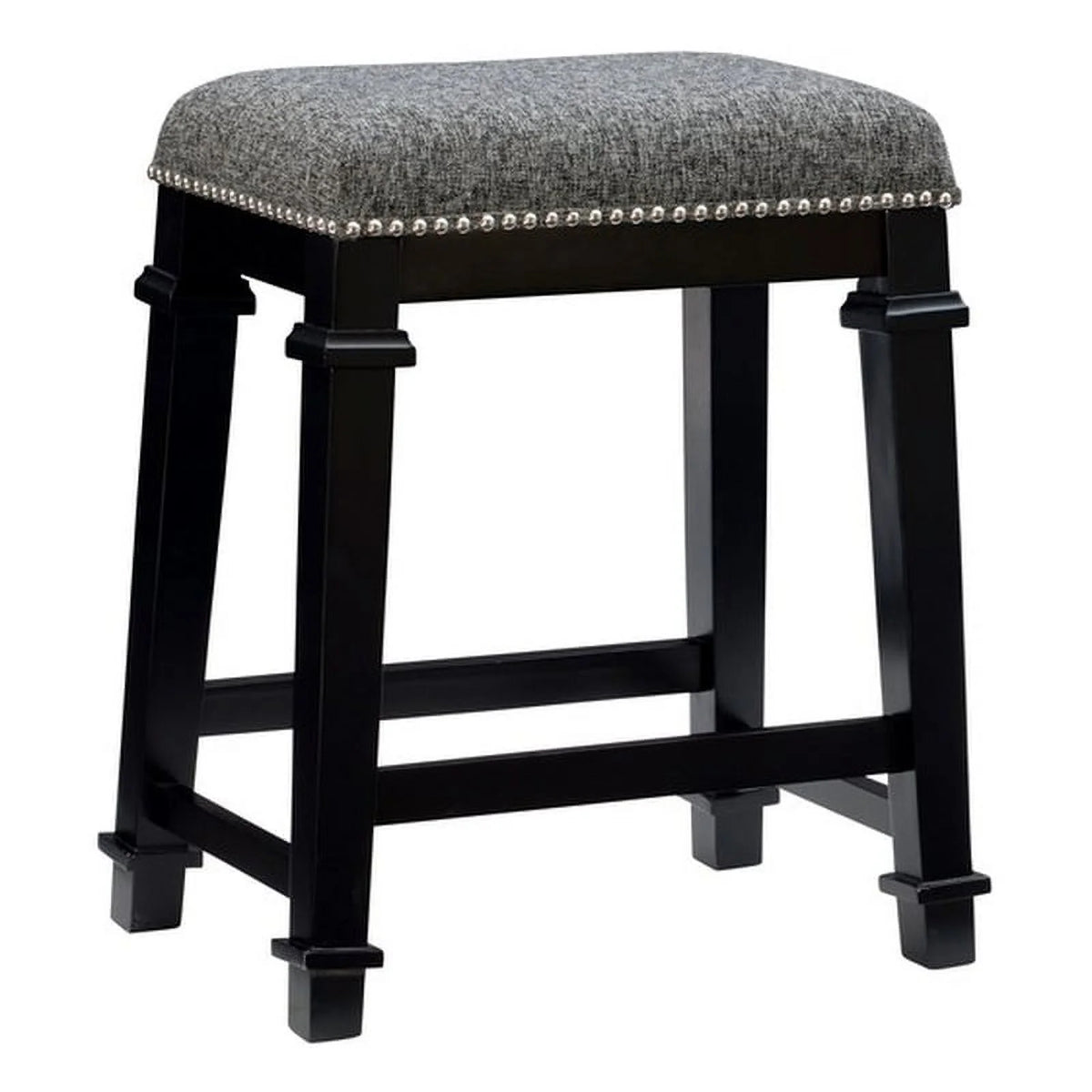 Black Wood Backless Counter Stool P463797