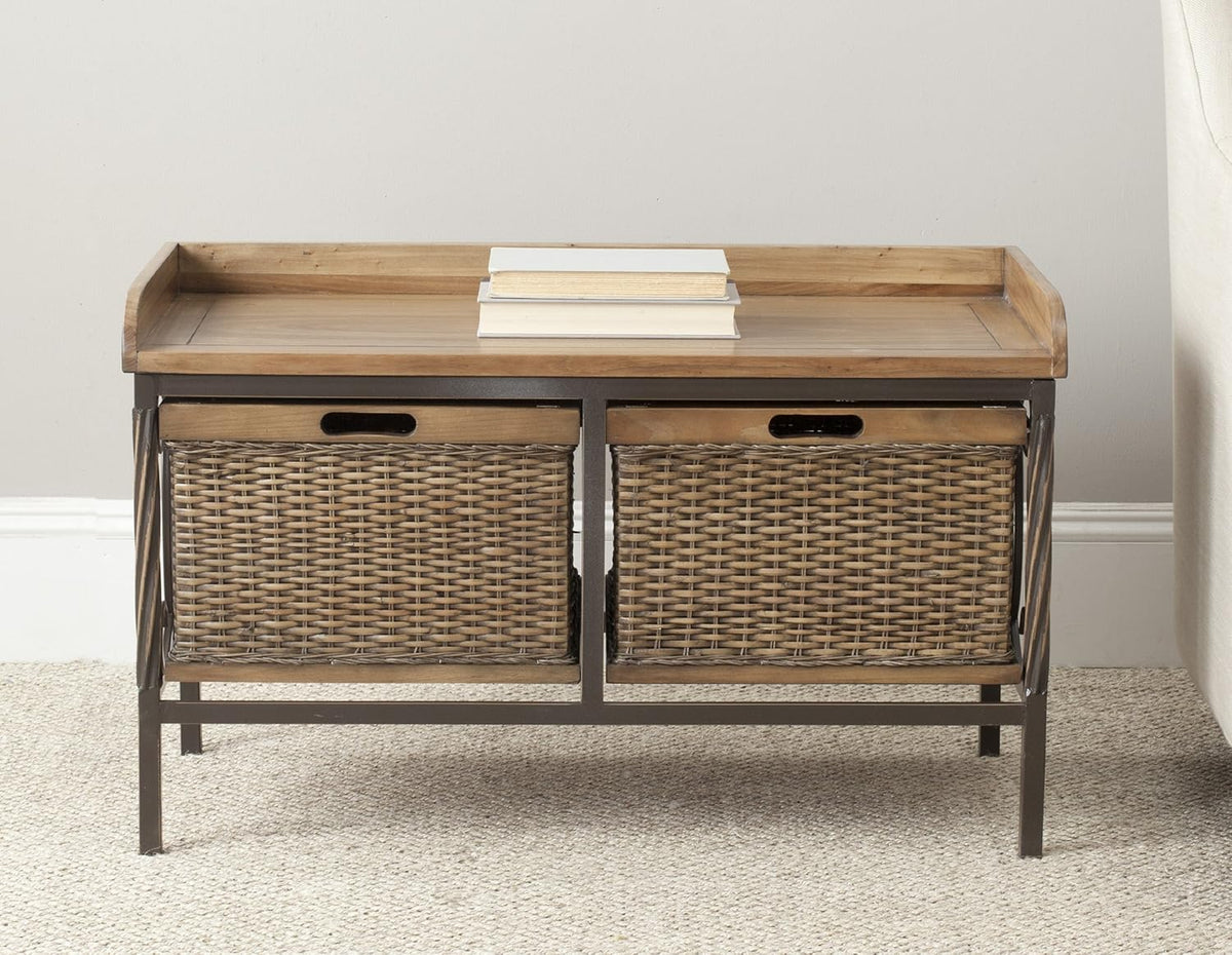 Antique Pewter French Grey Storage Bench F215787