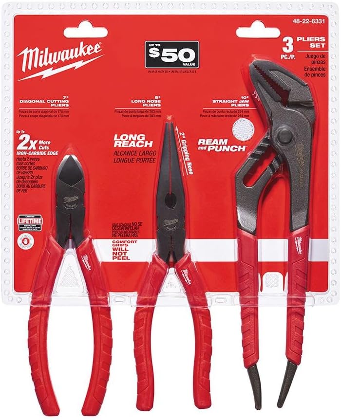 3pk Alloy Stl Pliers Set M32553